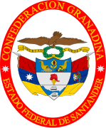 Escudo del Estado Soberano de Santander en 1857.