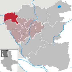 Elhelyezkedése Altmarkkreis Salzwedel térképén