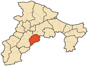 Localizarea districtului în cadrul provinciei