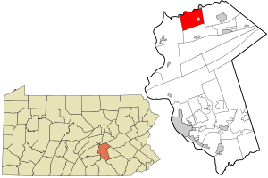 Location in Dauphin County and state of Pennsylvania