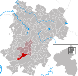 Läget för Dernbach, Westerwald i Westerwaldkreis
