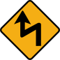 Diamond warning road sign (Ireland, as from 19...