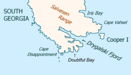 Southeast extremity of Sør-Georgia with Drygalskifjorden