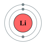 Electron shells of lithium (2, 1)