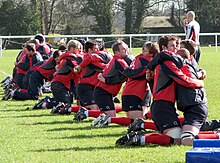 The England national squad training for the 2007 Rugby World Cup at the University of Bath England rugby training at bath arp.jpg