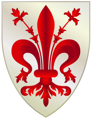 English: Coat of Arms of Florence, Italy, trac...