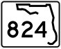 State Road 824 marker