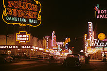 Golden Nugget and Pioneer Club along Fremont Street in 1952 Fremont Street 1952.JPG