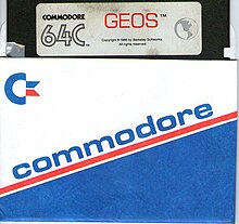 Floppy disk containing GEOS for Commodore 64C (1986) GEOS floppy.jpg