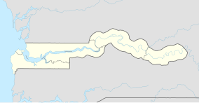 Map showing the location of River Gambia National Park