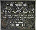 Gedenktafel für Anton Krutisch