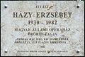 Házy Erzsébet[8], Mátyáshegyi út 7/A.