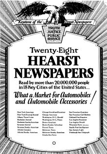 An ad asking automakers to place ads in Hearst chain, noting their circulation HEARST2.JPG