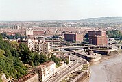 View along Avon Gorge south towards Hotwells & Docks area, Bristol