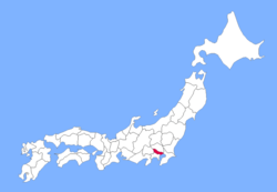 Map of Japan with Tokyo highlighted