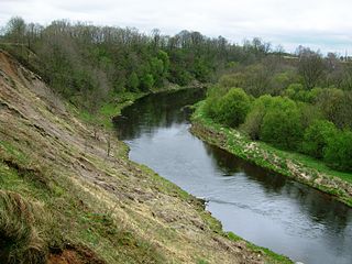 The river Jura at Reksciai village