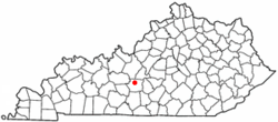 Location of Bonnieville, Kentucky