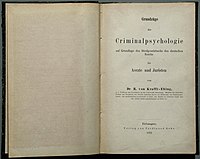 Grundzüge der Criminalpsychologie (Основи кримінальної психології), 1872