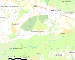 Sanilhac-Sagriès - Localizazion