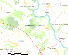 Poziția localității Saint-Georges-de-Baroille