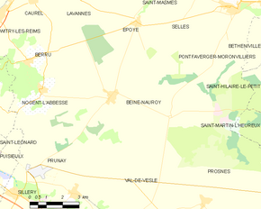 Poziția localității Beine-Nauroy