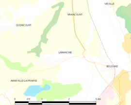 Mapa obce Lamancine