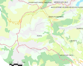 Mapa obce Porta