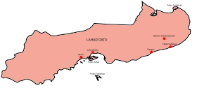 Localisation de District de Lahad Datu