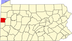 Vị trí quận Lawrence trong tiểu bang Pennsylvania ở Hoa Kỷ