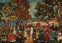 Maurice Brazil Prendergast: Landscape With Figures, 1913