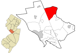 Location in Mercer County and the state of New Jersey