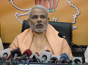 English: Narendra Modi in Press Conference