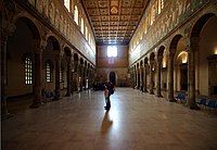 Nave looking towards the entrance - Sant'Apollinare Nuovo - Ravenna 2016.jpg