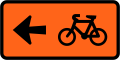 (TW-32) Cyclists follow this sign (to the left)