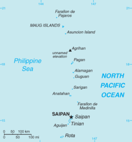 Kaart van Noordelijke Marianen