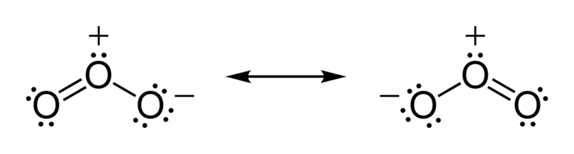 Estructures de Lewis de ressonància de la molècula d'ozó