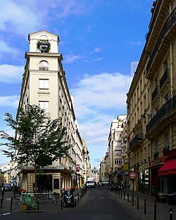 Blick auf die Rue Saint-Marc aus der Rue Montmartre