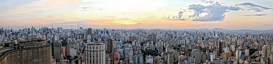 Aerial view of the Bras and Mooca neighborhoods region, of the city of Sao  Paulo SP Brazil during the day. View of a big south american city. Stock  Photo