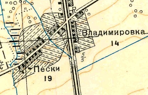 План деревни Пески. 1939 год