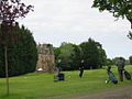 Golfers on the Royal Musselburgh golf course