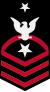 Рейтинговый знак старшего старшего старшины командования ВМС США (красный) .svg