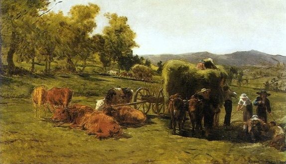 La raccolta del fieno. c.1860.