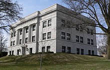 Saline County, Nebraska courthouse from NE.JPG