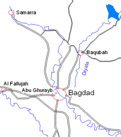 نقشہ ابوغریب بغداد کے قریب