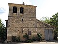 Vista de la torre de la Iglesia de Santa Ana de Bayas.