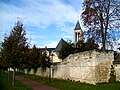 Promenade sur le rempart Bellevue, vue sur ancienne abbaye St-Vincent et son église.