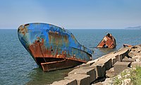 Black Sea coast shipwreck