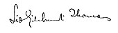 Signature de Sidney Gilchrist Thomas