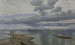 Christian Blache:Stille eftermiddag udover sandgrundene ved Lynæs, 1893