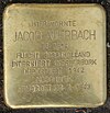 Stolperstein Hallerstraße 1 (Jacob Auerbach) in Hamburg-Harvestehude.jpg